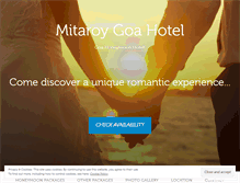 Tablet Screenshot of mitaroygoahotel.com